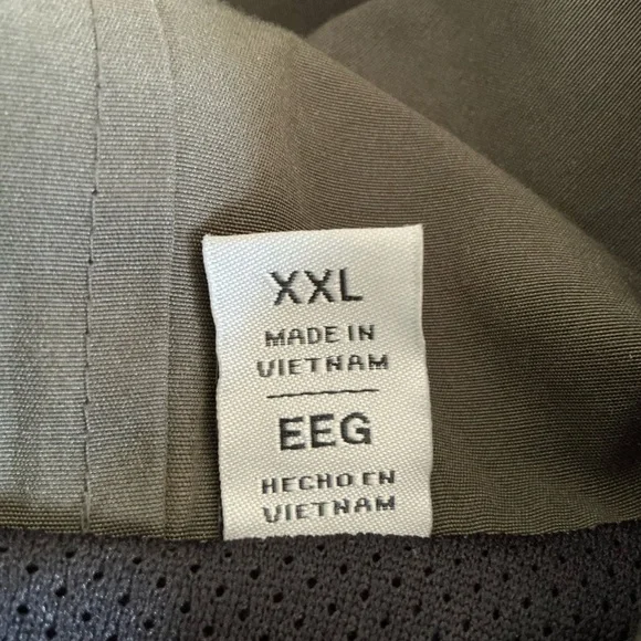 LEVI MENS OLIVE HOODED JACKET RAIN RESISTANCE SIZE XXL